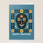 Happy Haunting | Day of Dead Skull Stationery Card Gallery Image 2