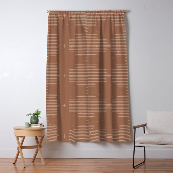 Southwestern Minimalist - Camel Brown Window Curtain Gallery Image 5