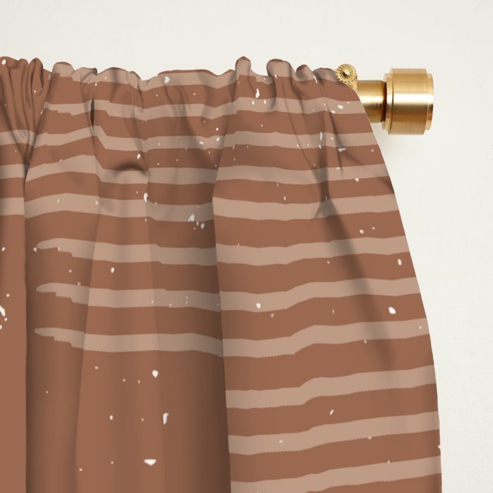 Southwestern Minimalist - Camel Brown Window Curtain Gallery Image 2