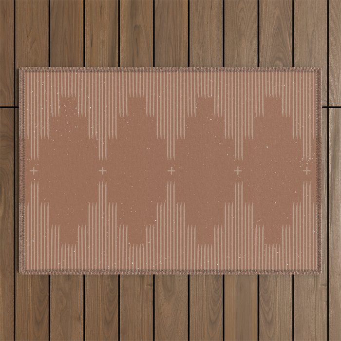 Southwestern Minimalist - Camel Brown Outdoor Rug Gallery Image 1