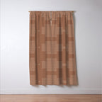 Southwestern Minimalist - Camel Brown Window Curtain Gallery Image 3