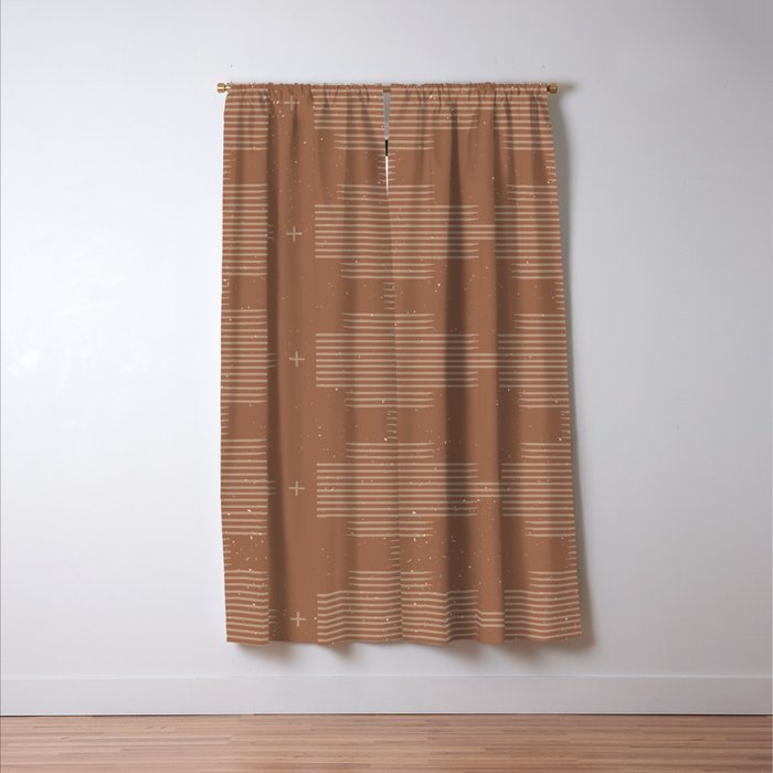 Southwestern Minimalist - Camel Brown Window Curtain Gallery Image 3