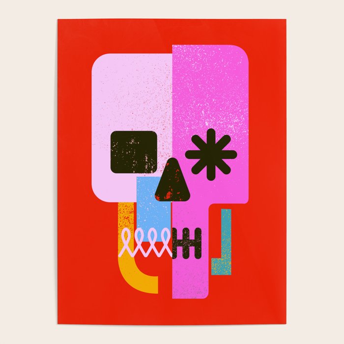 Encrypted Skull Poster