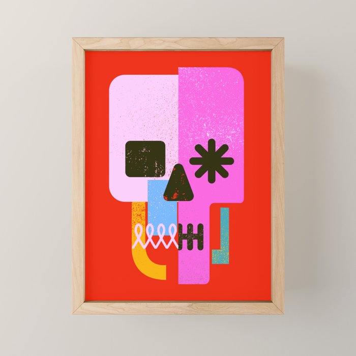 Encrypted Skull Mini Art Print