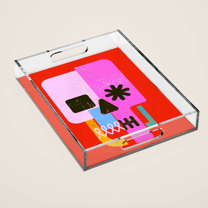 Encrypted Skull Acrylic Tray Gallery Image 1