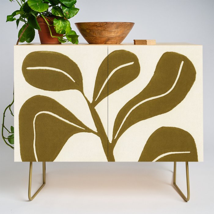 Linocut Houseplant #2 Credenza Gallery Image 1