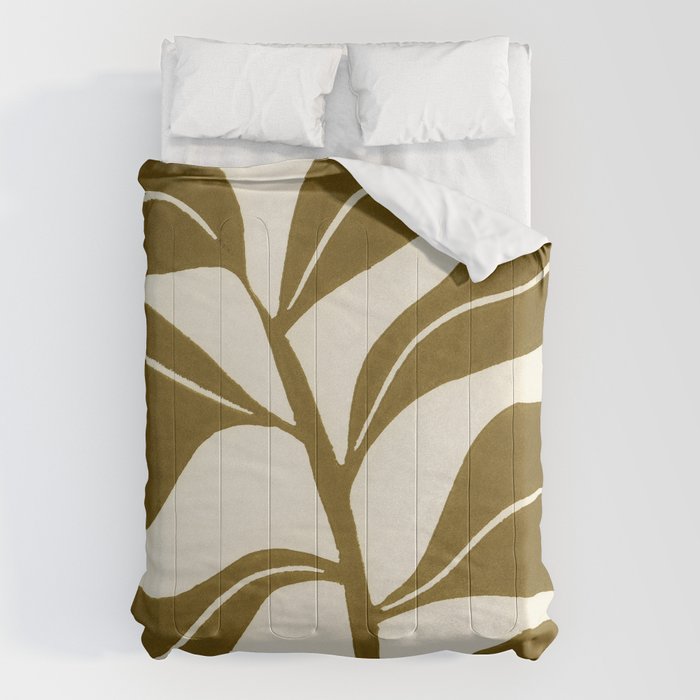 Linocut Houseplant #2 Comforter Gallery Image 6