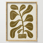 Linocut Houseplant #2 Serving Tray Gallery Image 1