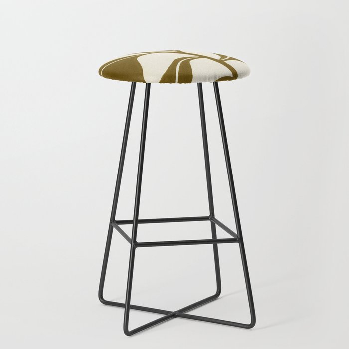 Linocut Houseplant #2 Stool Gallery Image 1