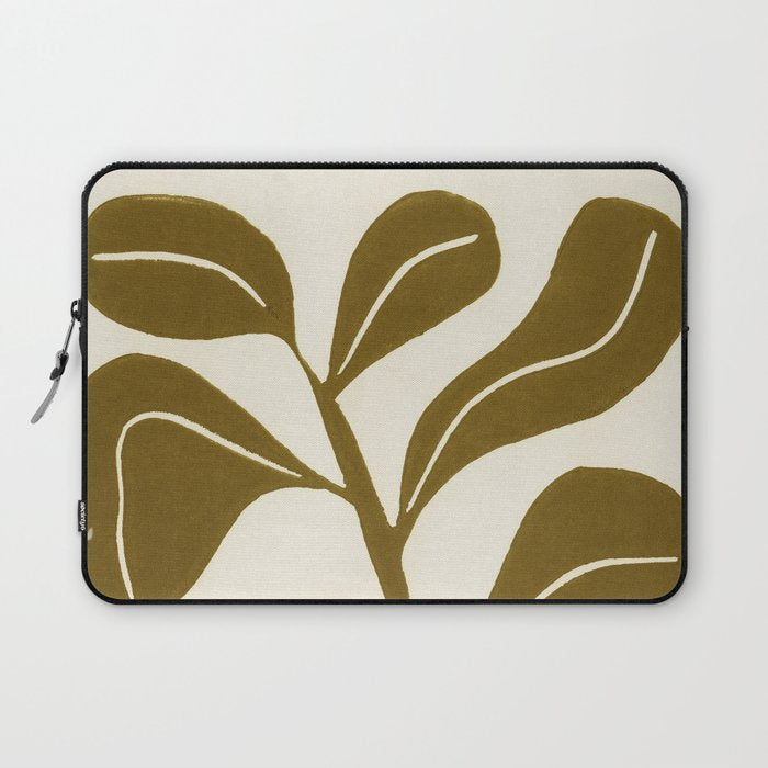 Linocut Houseplant #2 Laptop Sleeve Gallery Image 1