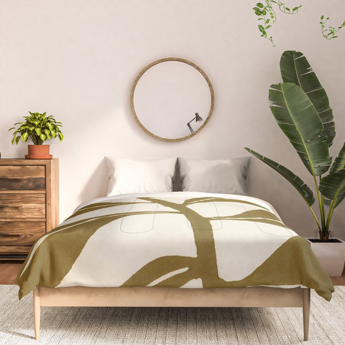 Linocut Houseplant #2 Comforter Gallery Image 3