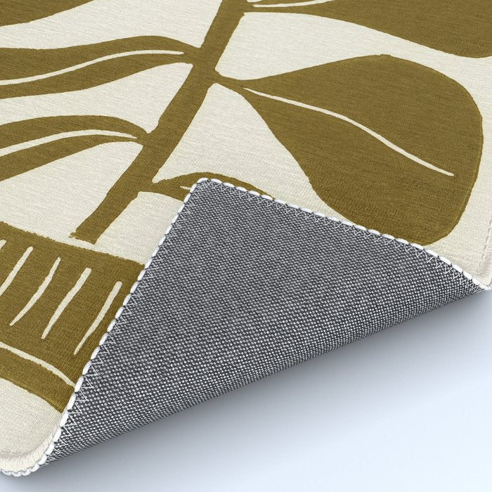 Linocut Houseplant #2 Rug Gallery Image 4