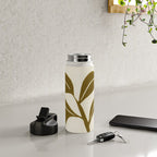 Linocut Houseplant #2 Water Bottle Gallery Image 4