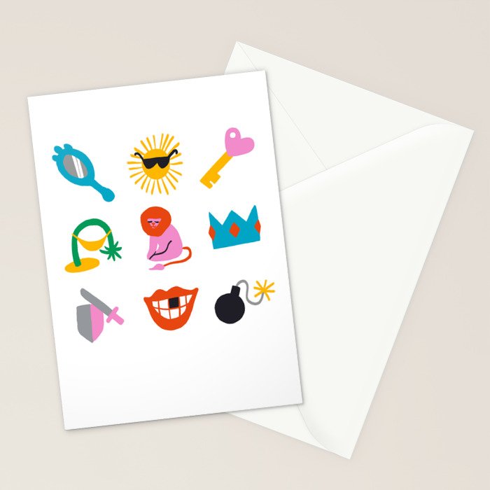 Leo Emoji Stationery Card Gallery Image 2