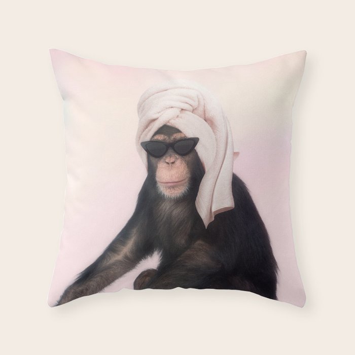 Chimpanzee Throw Pillow Gallery Image 6