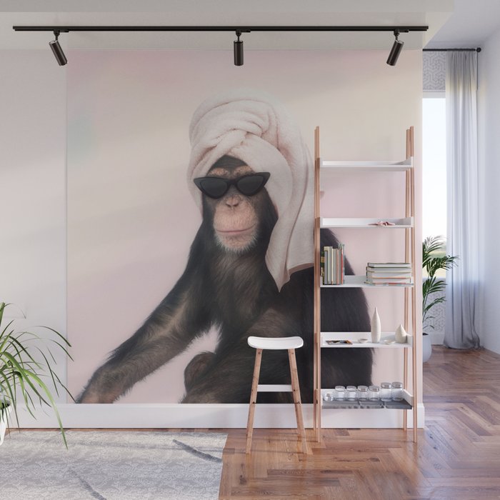 Chimpanzee Wall Mural Gallery Image 1