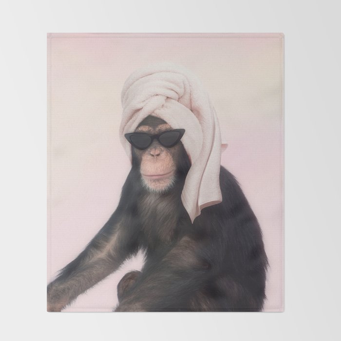 Chimpanzee Throw Blanket Gallery Image 2