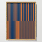 Stripes Pattern and Lines 8 in Navy Blue Orange Serving Tray Gallery Image 1