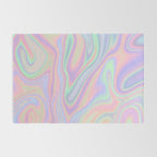 Liquid Colorful Abstract Rainbow Paint Rug Gallery Image 2