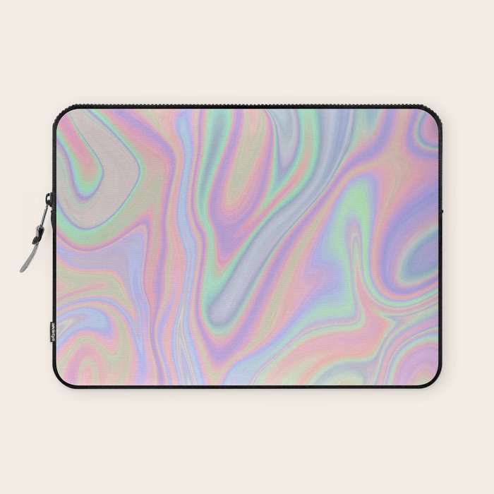 Liquid Colorful Abstract Rainbow Paint Laptop Sleeve Gallery Image 1