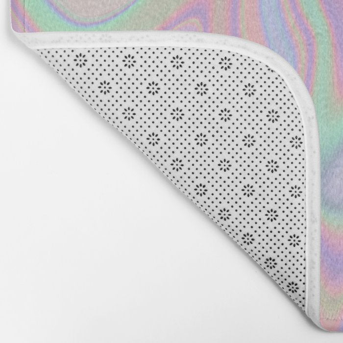 Liquid Colorful Abstract Rainbow Paint Bath Mat Gallery Image 2