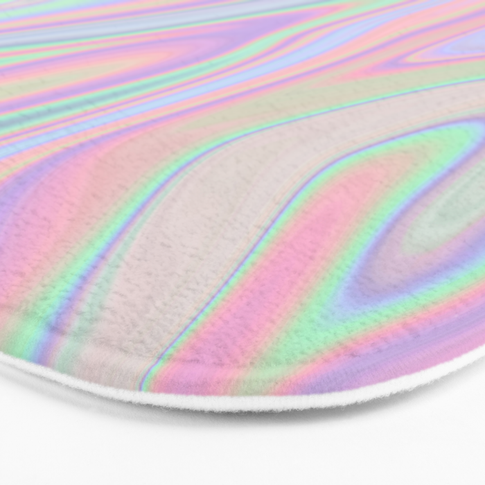 Liquid Colorful Abstract Rainbow Paint Bath Mat Gallery Image 3