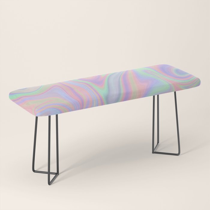 Liquid Colorful Abstract Rainbow Paint Bench Gallery Image 1