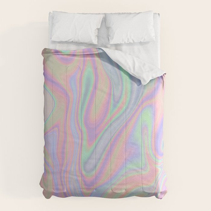 Liquid Colorful Abstract Rainbow Paint Comforter Gallery Image 6