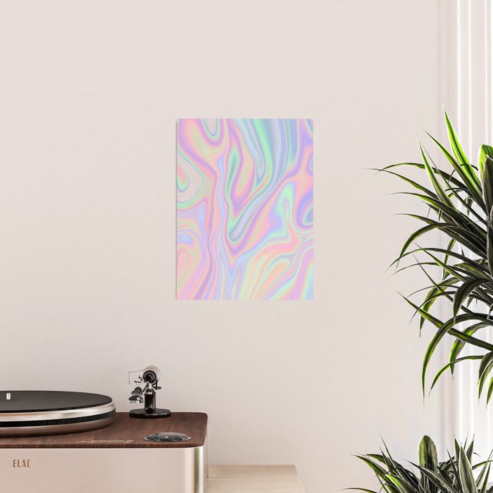 Liquid Colorful Abstract Rainbow Paint Poster Gallery Image 2