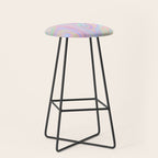 Liquid Colorful Abstract Rainbow Paint Stool Gallery Image 1