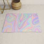 Liquid Colorful Abstract Rainbow Paint Rug Gallery Image 1
