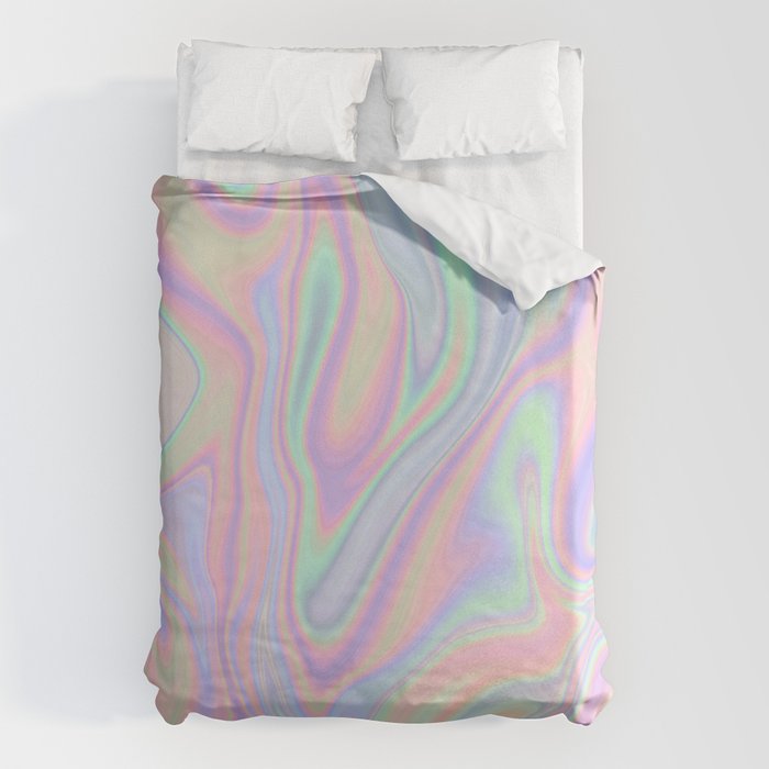Liquid Colorful Abstract Rainbow Paint Duvet Cover Gallery Image 6