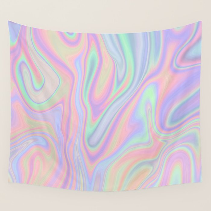 Liquid Colorful Abstract Rainbow Paint Wall Tapestry Gallery Image 4