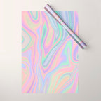 Liquid Colorful Abstract Rainbow Paint Wrapping Paper Gallery Image 1