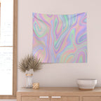 Liquid Colorful Abstract Rainbow Paint Wall Tapestry Gallery Image 2