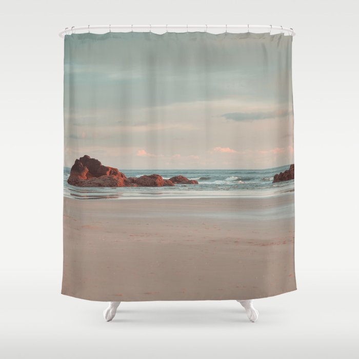 Oregon Sunrise - Cannon Beach Landscape Photography Shower Curtain Gallery Image 1
