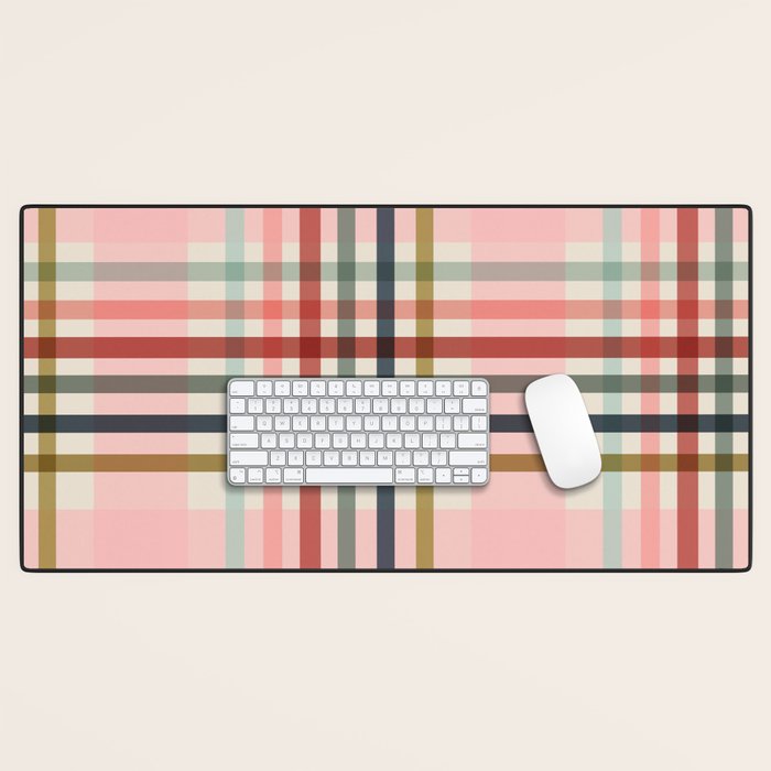 Modern Pastel Grid B Desk Mat Gallery Image 1