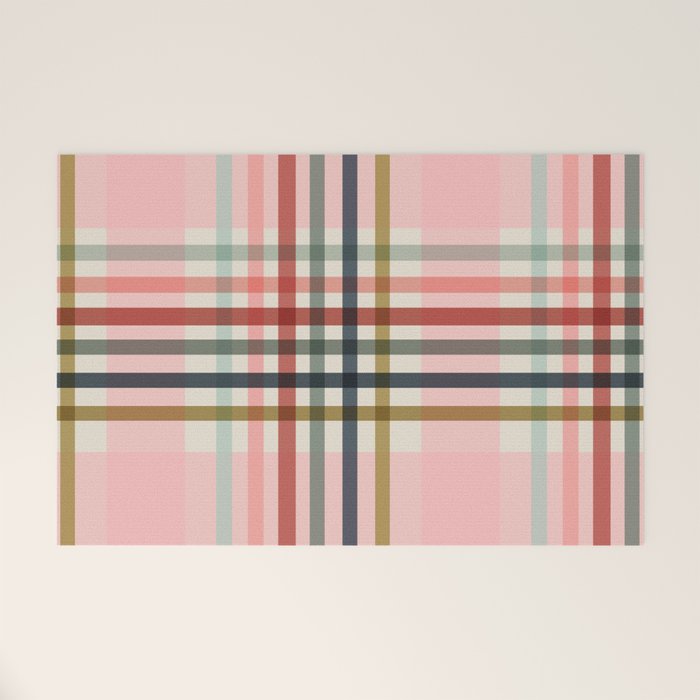 Modern Pastel Grid B Welcome Mat Gallery Image 1
