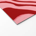 Retro 70s Pink Liquid Swirl on Dahlia Red Welcome Mat Gallery Image 2
