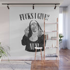 Funny Fucks I Give, Nun Saying Wall Mural Gallery Image 1