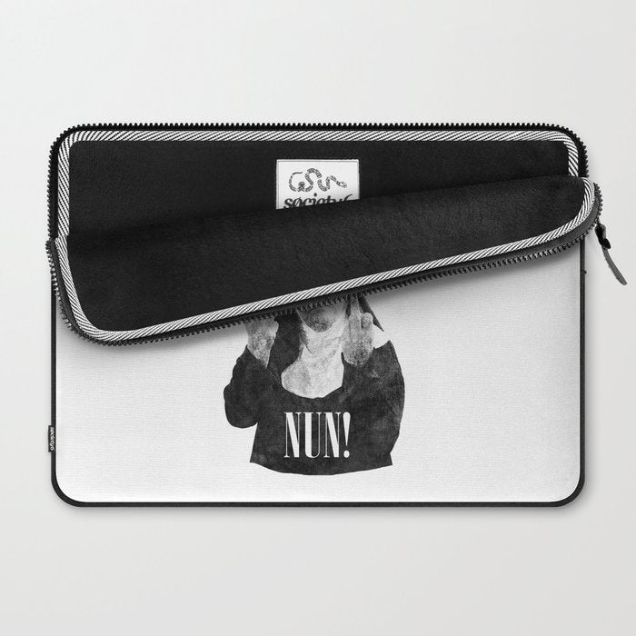 Funny Fucks I Give, Nun Saying Laptop Sleeve Gallery Image 2