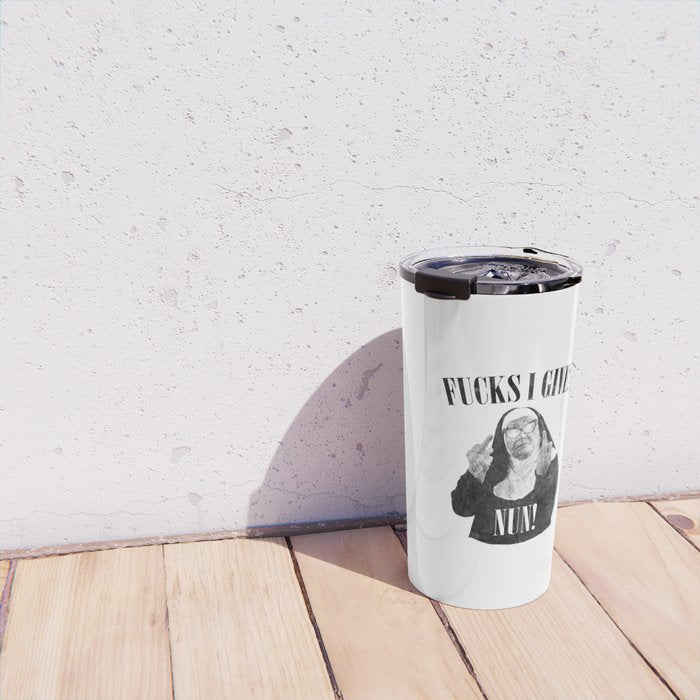 Funny Fucks I Give, Nun Saying Travel Mug Gallery Image 4