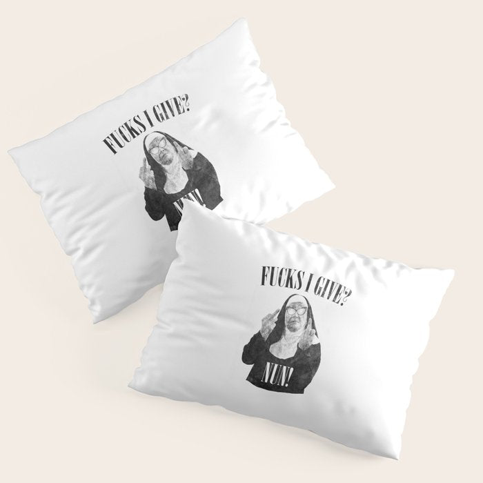 Funny Fucks I Give, Nun Saying Pillow Sham Gallery Image 3