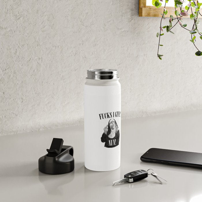 Funny Fucks I Give, Nun Saying Water Bottle Gallery Image 4