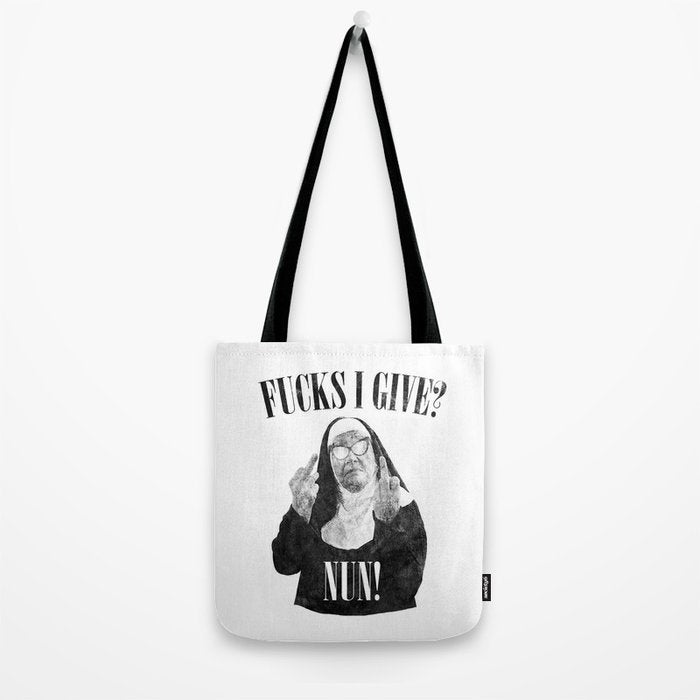 Funny Fucks I Give, Nun Saying Tote Bag Gallery Image 2
