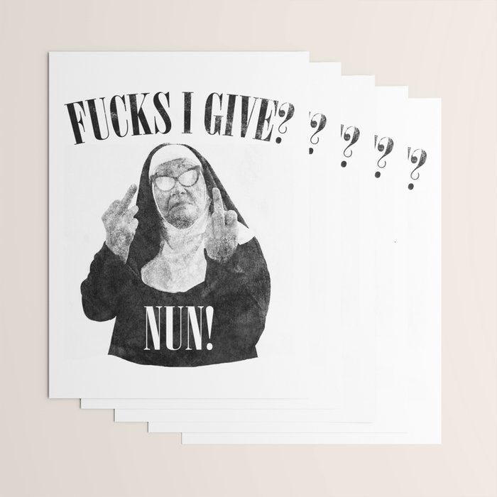 Funny Fucks I Give, Nun Saying Wrapping Paper Gallery Image 3