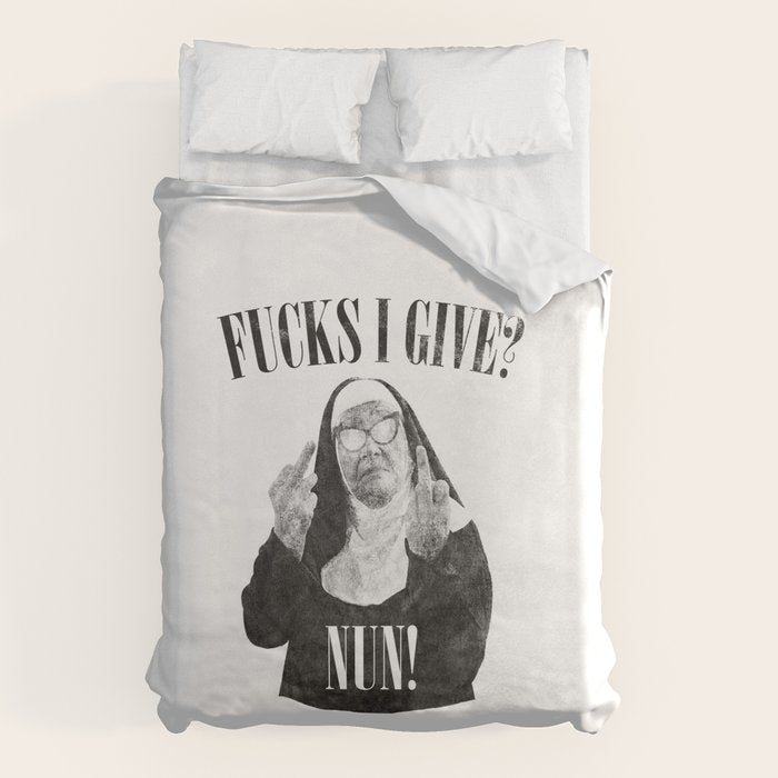 Funny Fucks I Give, Nun Saying Duvet Cover Gallery Image 6