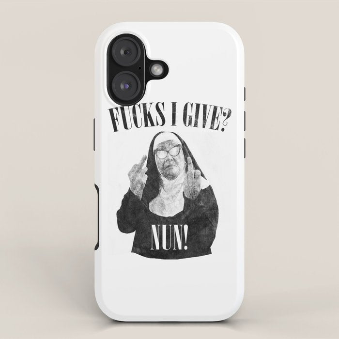 Funny Fucks I Give, Nun Saying iPhone Case Gallery Image 1