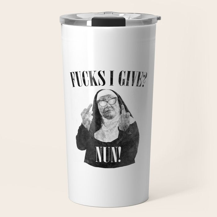 Funny Fucks I Give, Nun Saying Travel Mug Gallery Image 1