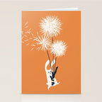 Bunny and Dandelion Bouquet Stationery Card Gallery Image 2
